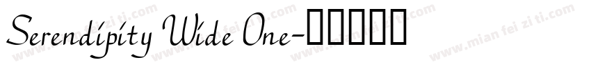 Serendipity Wide One字体转换